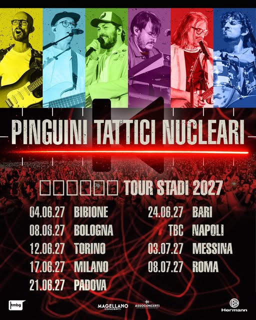pinguini tattici nucleari stadi 2027